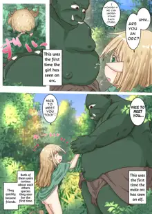 Elf Musume-san ga Orc-san ni Gokubuto Ochinchin o Nejikomareru Ohanashi | Elf Girl Gets Screwed By The Big Dick Orc, English