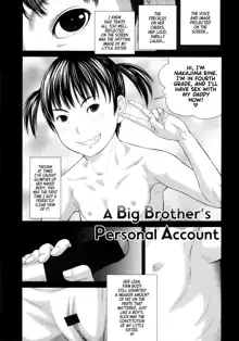 Onii-chan no Shuki | A Big Brother's Personal Account, English