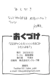 Z23チャンとえっっっっちなコトシたいよね?, 日本語