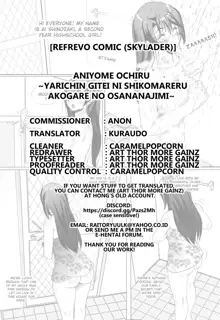 Aniyome Ochiru ~Yarichin Gitei ni Shikomareru Akogare no Osananajimi~, English