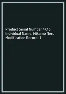 Mikamo Neru Modification Record File.01/02/03, English