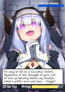 The fate of a shitty adventurer against a nun succubus, English