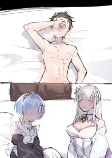 Subaru x Emilia and Rem futa, 日本語