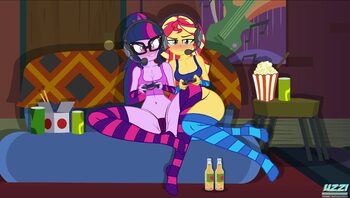 Gamers Sci-Twlight & Sunset Shimmer Nude full by uzzi dash ponydubberx, English