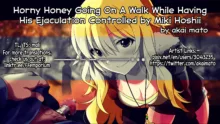 Horny Honey Going On A Walk While Having His Ejaculation Controlled by Miki Hoshii, English