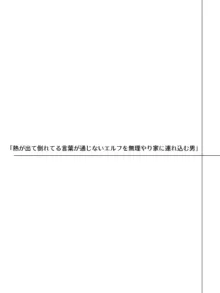 言葉が通じないエルフとエルフをびびらせたい男, 日本語