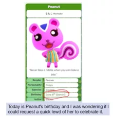 Peanut's Birthday, English