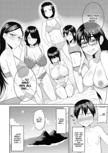 Mujintou de, SEX ni Kyoumi Shinshin na Dosukebe Inkya Joshi-tachi to Harem Life, English