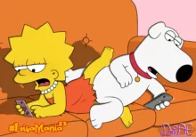 Lisa & Brian in the sofa (Simpsons x Family Guy porn) Lisamania, 日本語