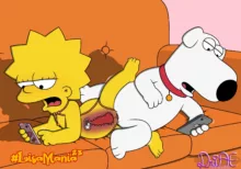 Lisa & Brian in the sofa (Simpsons x Family Guy porn) Lisamania, 日本語