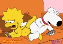 Lisa & Brian in the sofa (Simpsons x Family Guy porn) Lisamania, 日本語