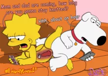 Lisa & Brian in the sofa (Simpsons x Family Guy porn) Lisamania, 日本語