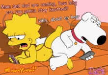 Lisa & Brian in the sofa (Simpsons x Family Guy porn) Lisamania, 日本語