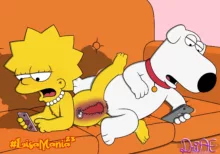 Lisa & Brian in the sofa (Simpsons x Family Guy porn) Lisamania, 日本語