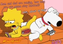 Lisa & Brian in the sofa (Simpsons x Family Guy porn) Lisamania, 日本語