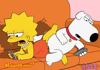 Lisa & Brian in the sofa (Simpsons x Family Guy porn) Lisamania, 日本語