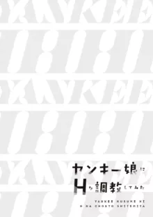 ヤンキー娘にHな調教してみた【デジタル特装版】, 日本語