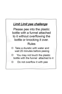 Limit Limit Pee Challenge, English