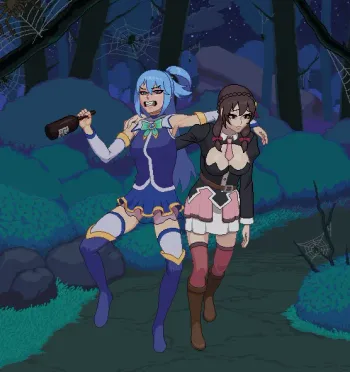 Aqua and Yunyun fucked by spiders, English