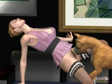 Boxer and housewife Bestialty3d.com, English