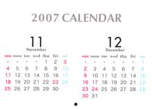 2007 Calendar, 日本語