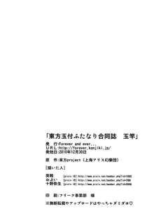 東方玉付ふたなり合同誌 玉竿, 日本語