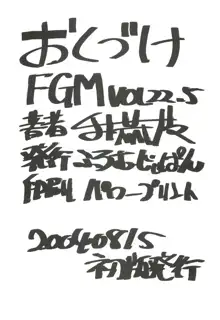 FIGHTERS GIGAMIX FGM Vol.22.5, 日本語