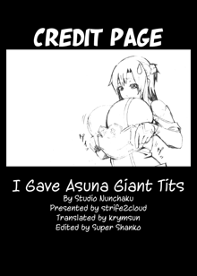 Asuna o Bakunyuu ni Shite Mita | I Gave Asuna Giant Tits, English