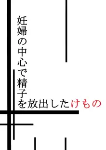 妊婦の中心で精子を放出したけもの, 日本語