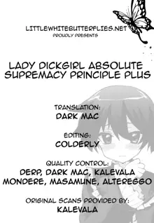 Futanari Ojousama Zettai Shijou Shugi PLUS | The Dickgirl Princess's Absolute Supremacy Doctrine PLUS, English