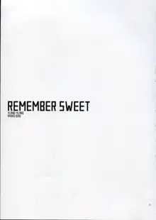 Remember Sweet, English