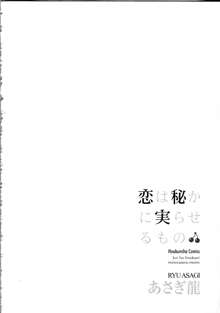 恋は秘かに実らせるもの, 日本語