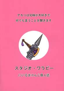 アカリは兄様が大好きで何でも言うことを聞きます, 日本語