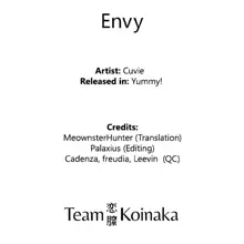 Envy, English