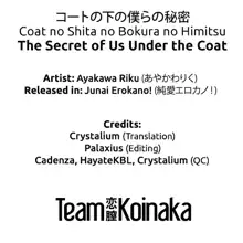 Coat no Shita no Bokura no Himitsu, English