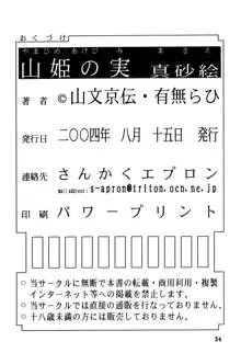 山姫の実 真砂絵, 日本語