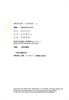 DELICATE FANTASY 3, 한국어