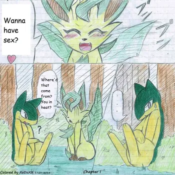 Leafeon X Quilava, English