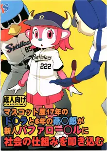 マスコット歴17年のド○ラと6年の燕○郎が新人バファロー○ルに社会の仕組みを叩き込む, 日本語