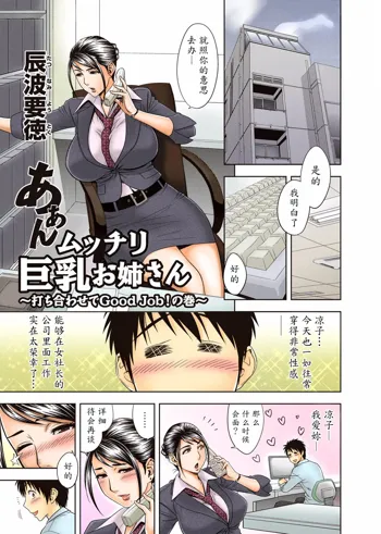 Aaan Mucchiri Kyonyuu Onee-san ~Uchiawase de Good Job!~ | Hmmm My Older Sister's Big and Plump Tits ~Good Job at the Meeting!~ (decensored), 中文