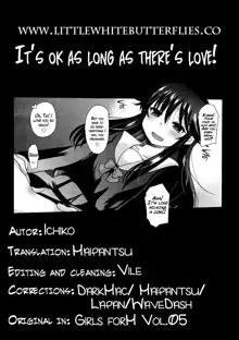 Ai ga Areba Daijoubu! | It's OK As Long As There's Love!, English